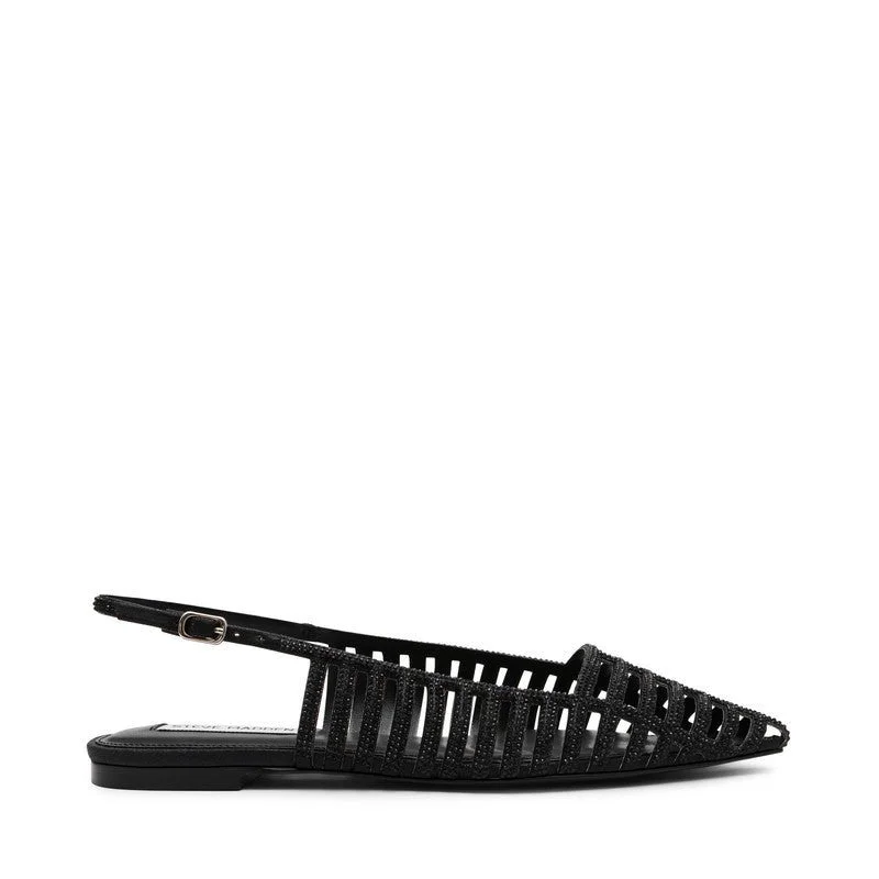 STEVE MADDEN Steve madden lullaby women's black flat sandals shoes